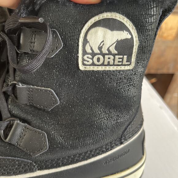 Sorel boots Tivoli III Women’s Size 9 Black Leather Waterproof winter warm - Picture 16 of 16